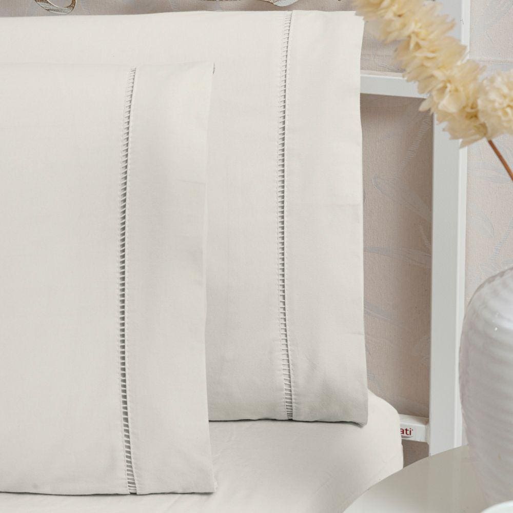 Fronha  Avulsa 100% Algodão 400 Fios Palha