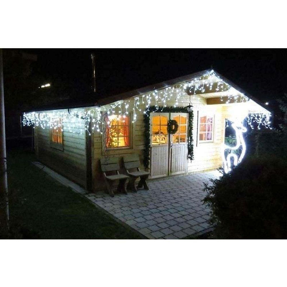 Cascata 400 Leds 10 Metros Luz Branca Fixa - 127v Ou 220v