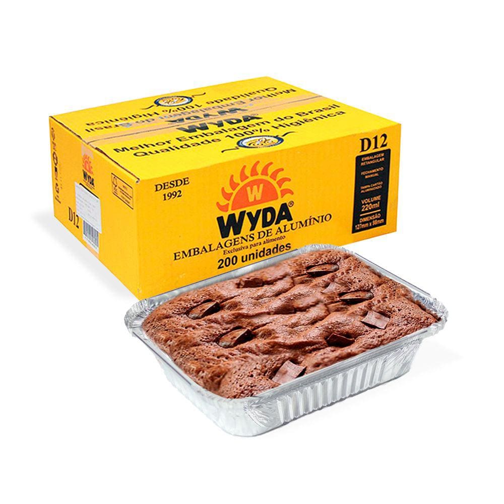 Marmitinha Alumínio Wyda Descartável 220ml Micro-ondas 200un