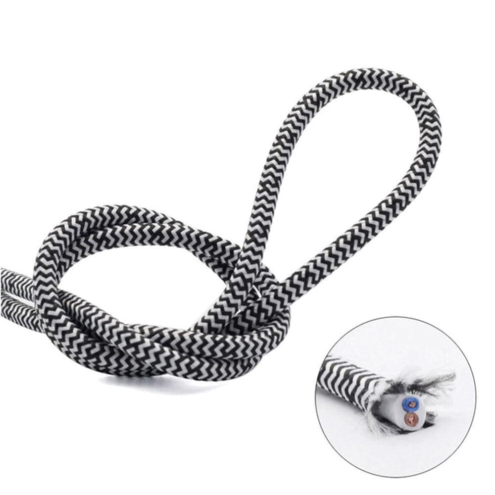 Cabo Encapado com Tecido Zebrado PP Flexível 1 Metro - META