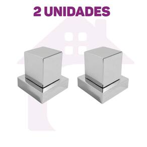 Kit 02 Acabamento De Registro Quadrado Abs 1/2 Ou 3/4