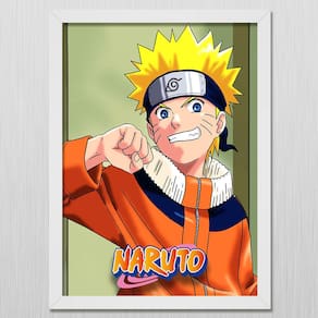 Quadro Com Moldura Kakashi Hatake - Ninja Anime Naruto em Promoção