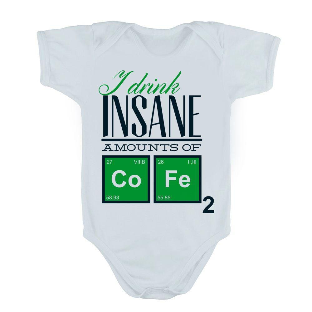 Body Manga Curta Eu Bebo Cafe Insanamente