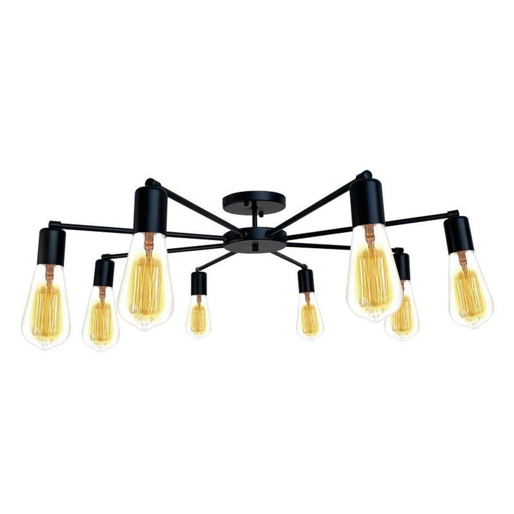 Plafon Lumix LN1005 Preto E27 Bivolt