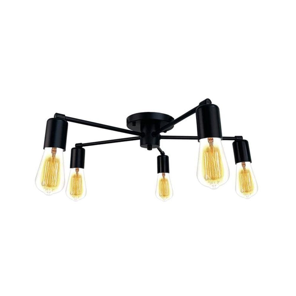 Plafon Lumix LN1009 Preto E27 Bivolt