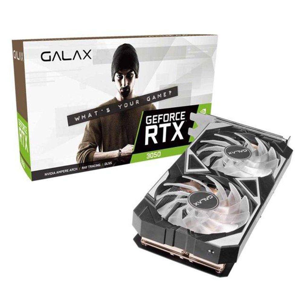 Placa de Vídeo Galax NVIDIA GeForce RTX 3050 EX RGB 8GB GDDR6 LHR DLSS Ray Tracing - 527200-0548