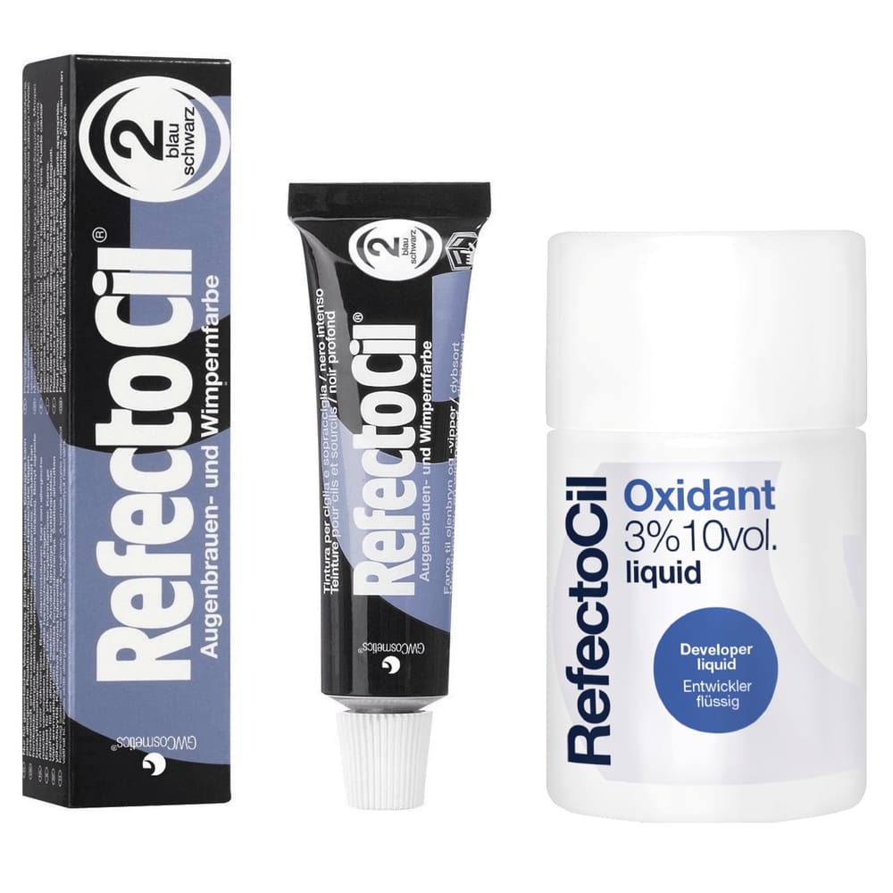 Refectocil Tintura para Sobrancelhas Preto Azulado 2.0 e Oxidante 100 ml