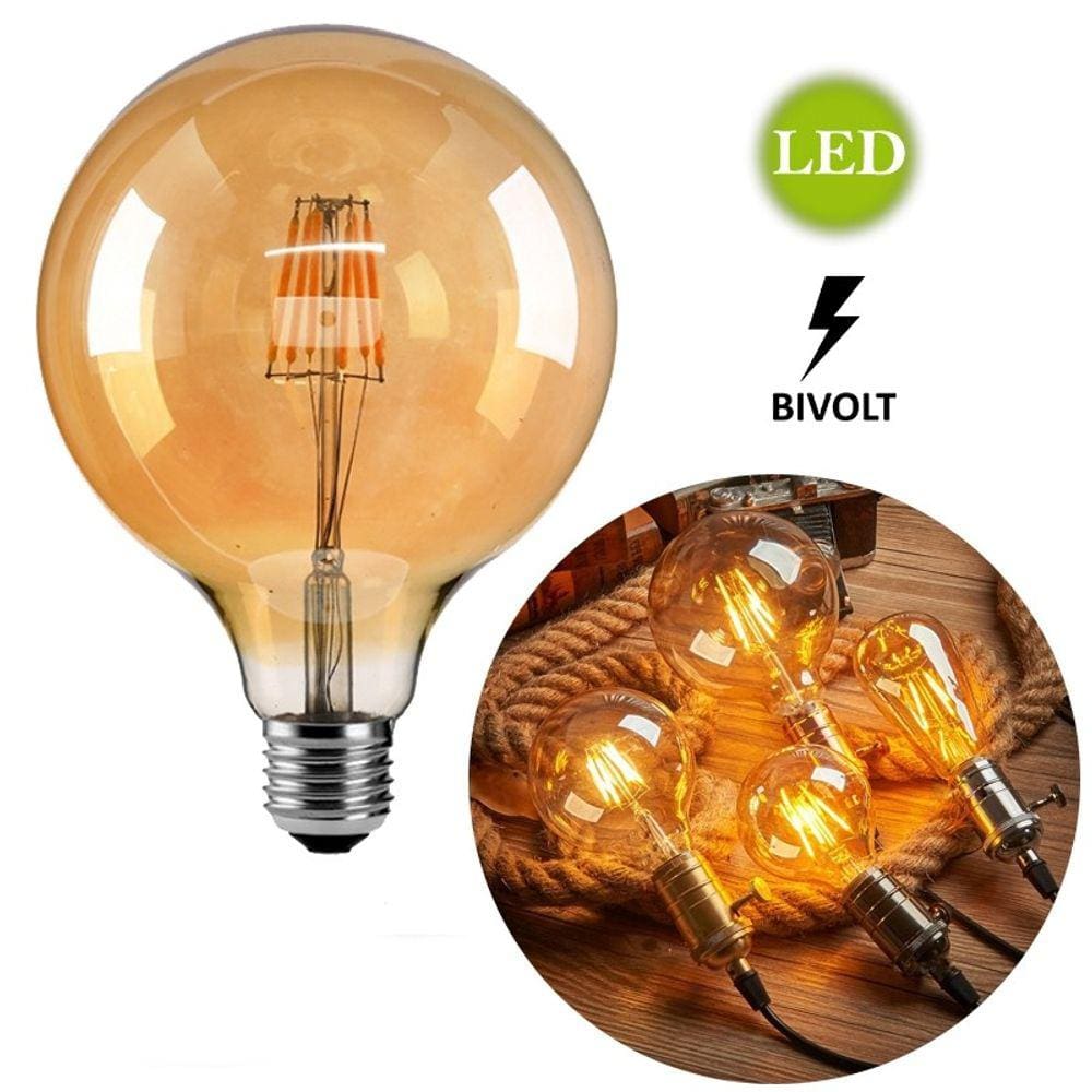 Lâmpada de Filamento LED G125 Squirrel Cage 4W Bivolt