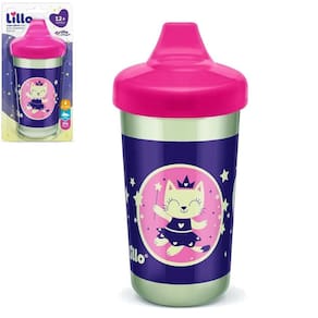 Copo Treinamento Lillo Rosa Antivazamento Menina 320Ml 12+M