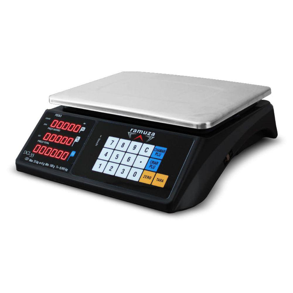 Balanca Eletronica Led Touch Dcl 6/15/35Kgx2/5/10g Preta C/ Bateria Biv - Ramuza