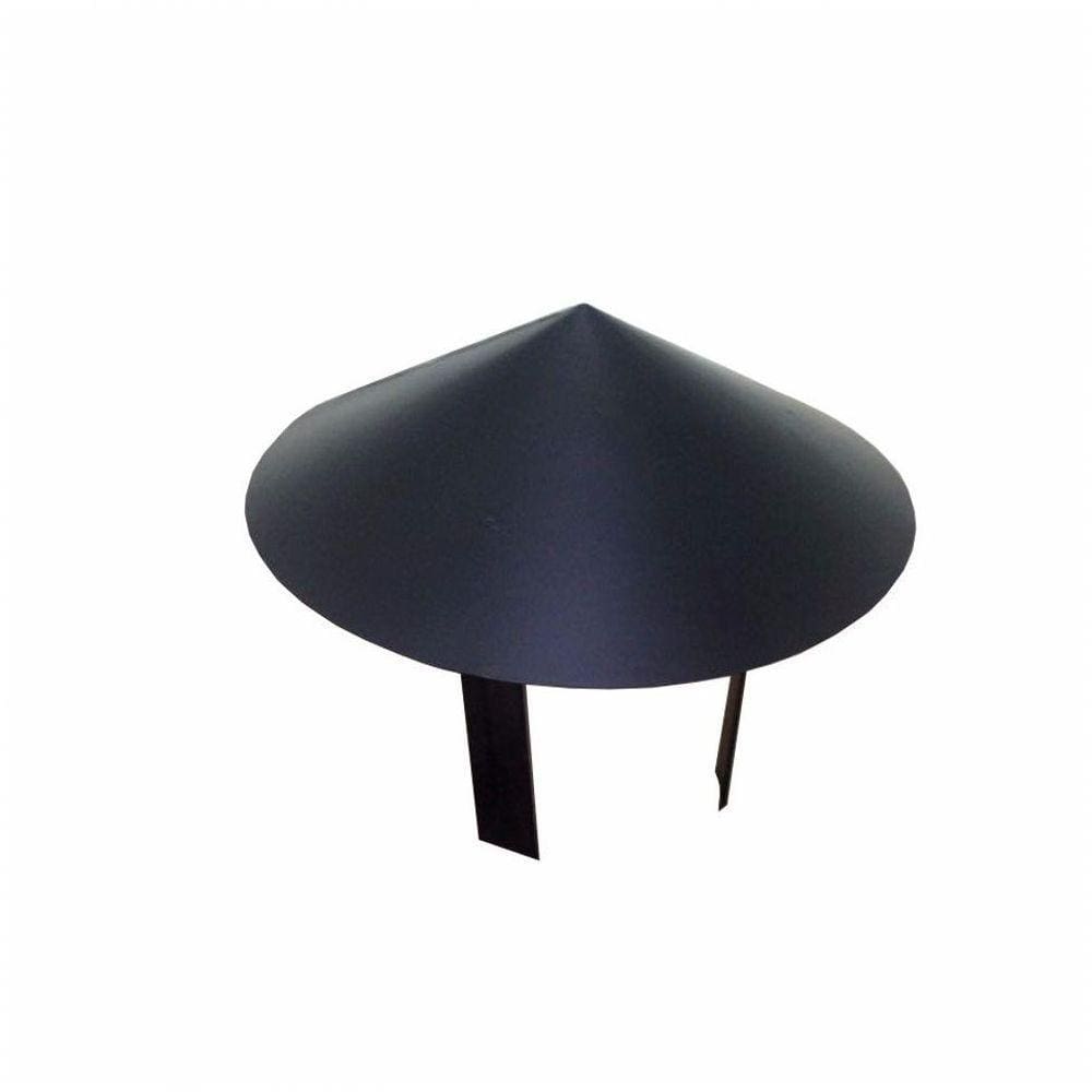 Chapéu Chinês Preto Para Dutos 180 Mm Diâmetro Topo De Chaminé