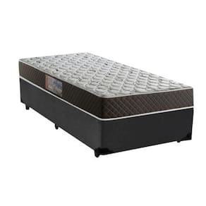 Cama Box Solteiro Colchão Mola Bonnel Belos Sonhos + Box Suede 60x88x188 Cinza
