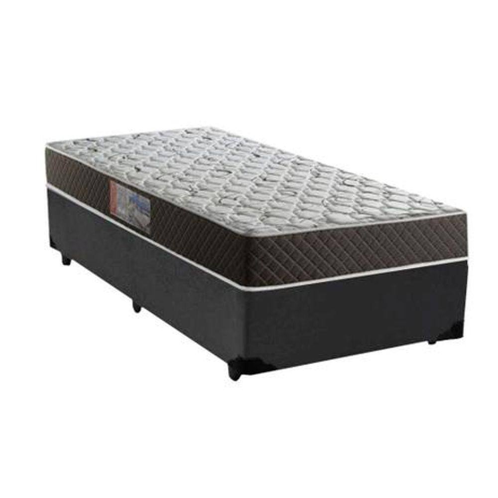 Cama Box Solteiro Colchão Mola Bonnel Belos Sonhos + Box Suede 60x88x188 Bege