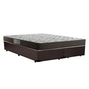 Cama Box Queen Colchão Mola Ensacada Belos Sonhos + Box Sintético 66x158x198 Preto