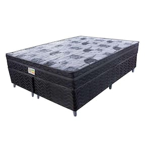 Cama Box Queen Colchão Mola Ensacada Belos Sonhos + Box Sintético 69x158x198
