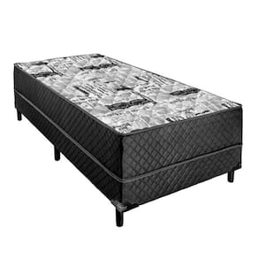Cama Box Solteiro Colchão Mola Bonnel Belos Sonhos + Box Poliéster 68x88x188