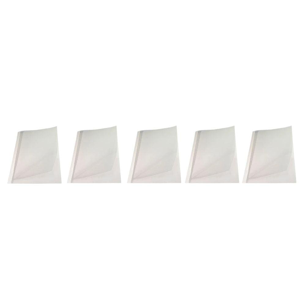 Kit 5 Capas Encadernação Térmica Até 120 Folhas A4 Branca