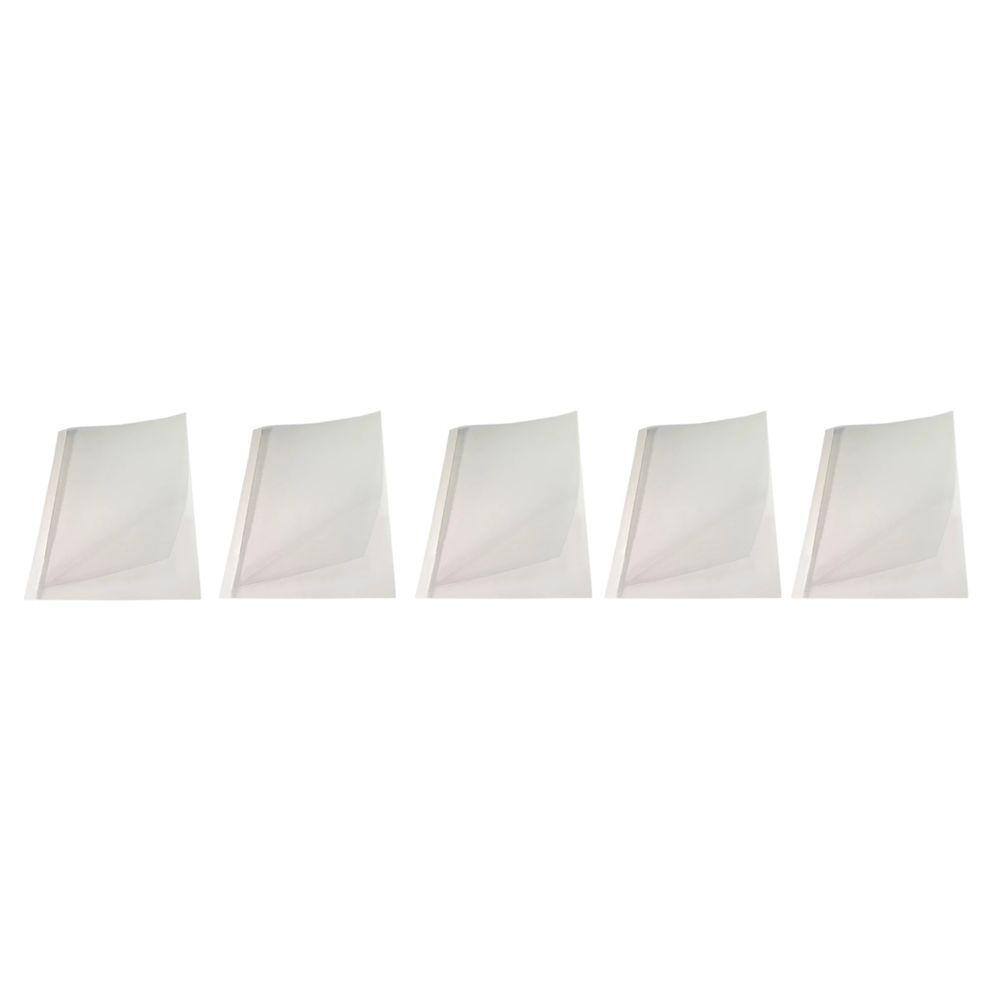 Kit 5 Capas Encadernação Térmica Até 400 Folhas A4 Branca
