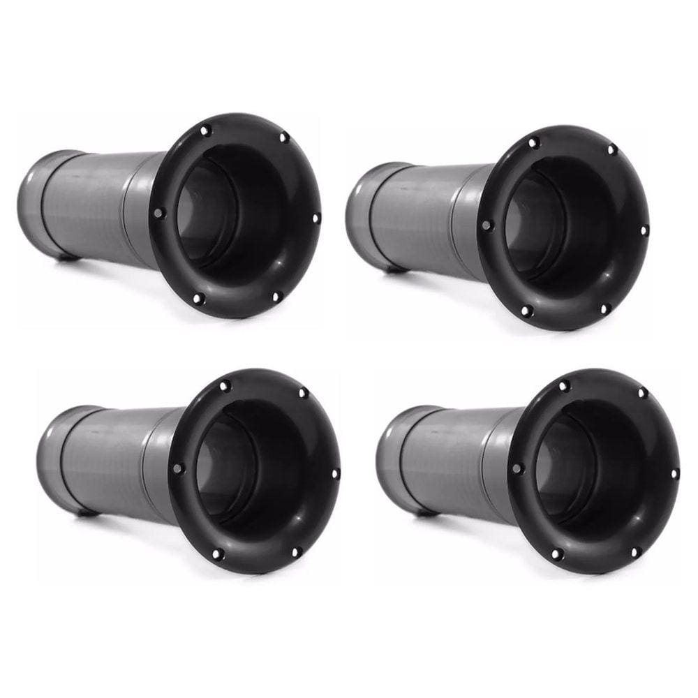 Aero Duto Profissional 3 Polegadas Preto Kit C/ 4 Peças