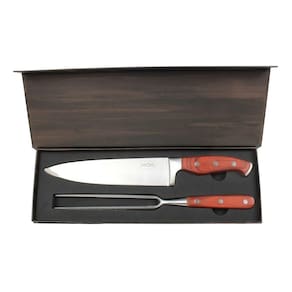 Conjunto Faca 8" + Garfo Aço Inoxidável Steel - Mor