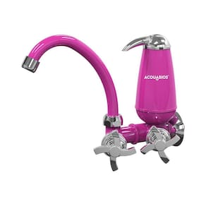Torneira Móvel Com Filtro E05 Acquabios Rosa Cromada