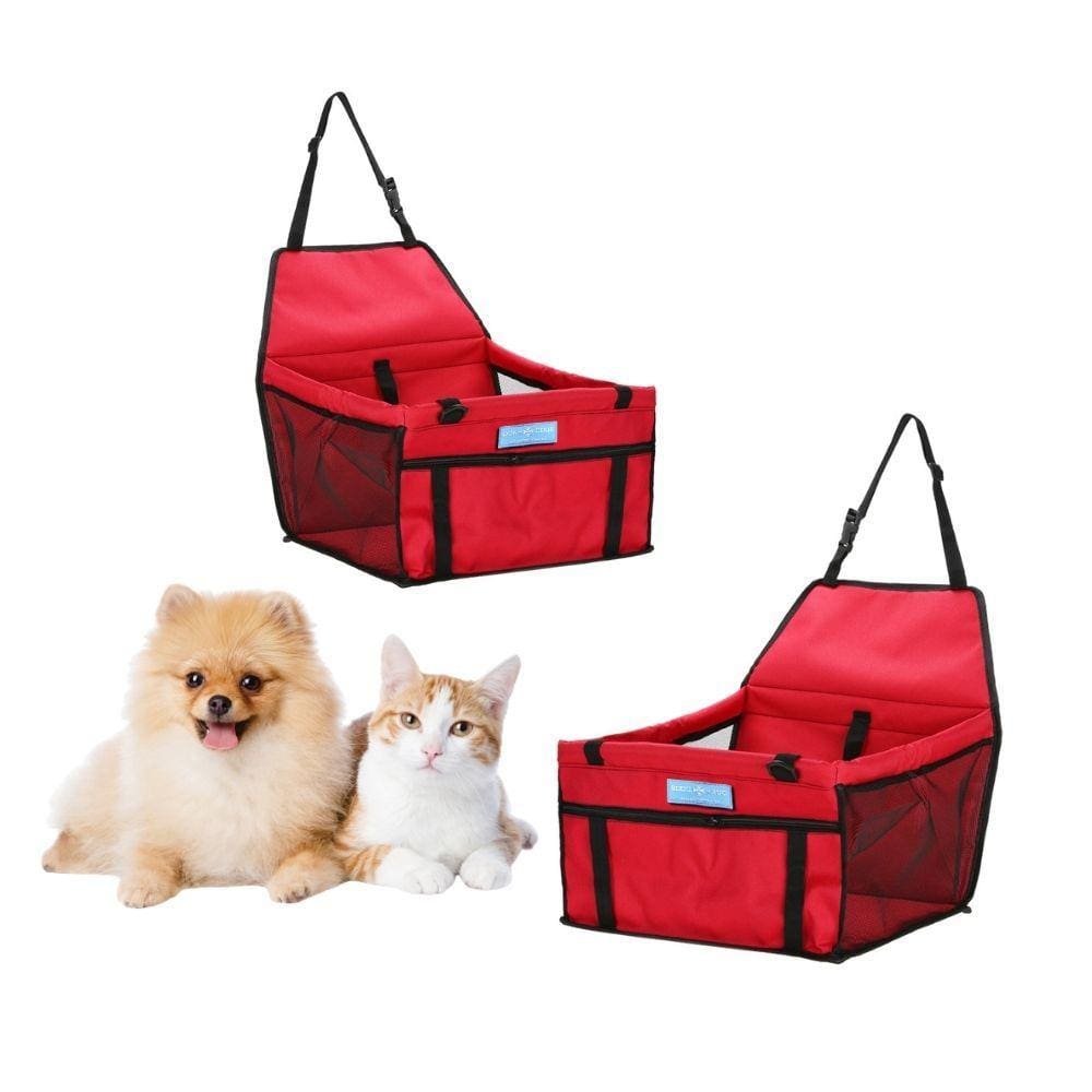 Assento Cadeirinha Carro Pet Cães Gatos Duke e Dixie Vermelho