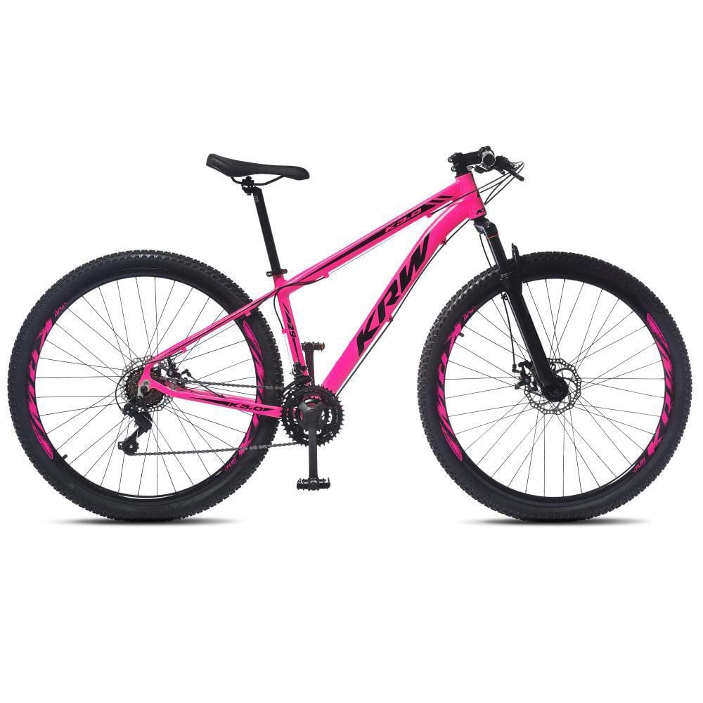 Bicicleta Krw X32 Disc M Aro 29 Susp. Dianteira 24 Marchas - Rosa/preto