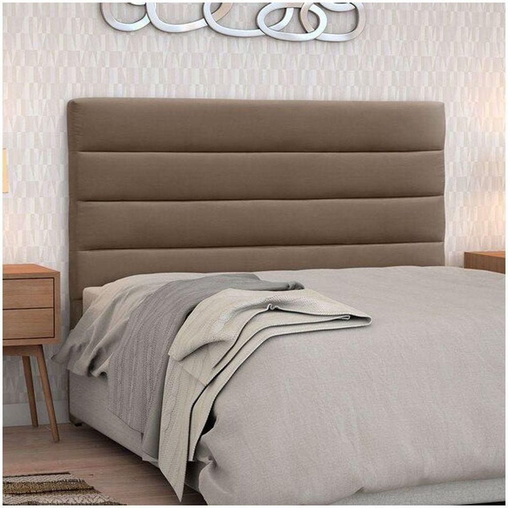 Cabeceira King Estofada Berlim Marrom