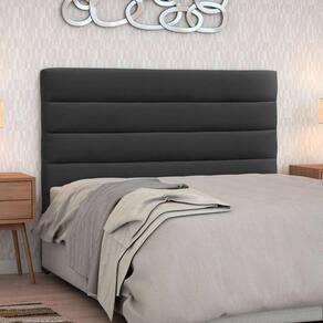Cabeceira King Estofada Berlim Suede Preto -m&f Decor