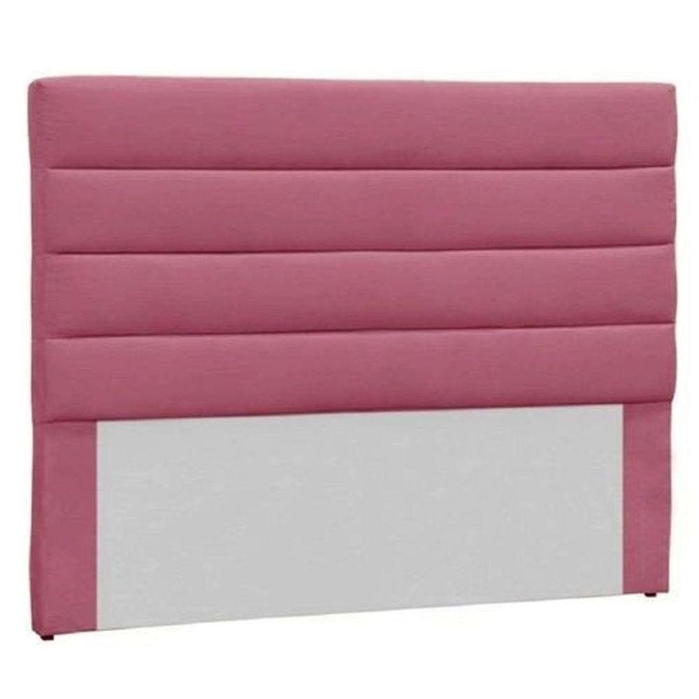 Cabeceira King Estofada Berlim Suede Rosa