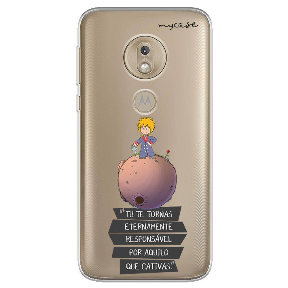 Capa para Moto G7 Power - O Pequeno Príncipe Tu te tornas etermente  responsável | Casas Bahia
