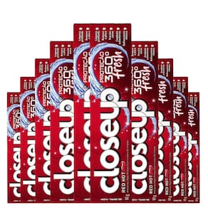 Kit 10 Creme Dental Em Gel Closeup Proteção 360º Fresh Red Hot 90g