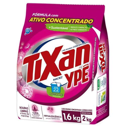 Sabão em Pó Lava Roupas Concentrado Tixan YPÊ Maciez Sachê 1,6 Kg Menor preço em Sabão em Pó Lava Roupas Concentrado Tixan YPÊ Maciez Sachê 1,6 Kg