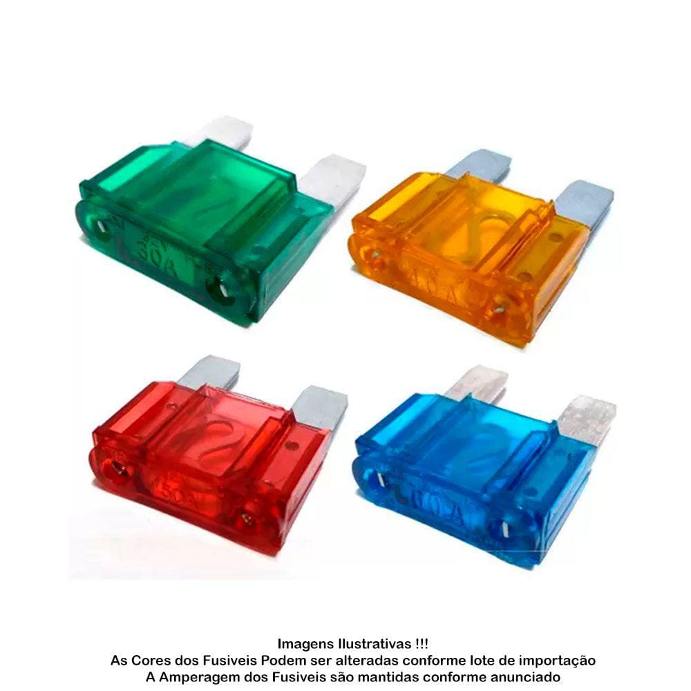 Kit Fusivel Lamina Max 40 60 80 e 100 Amperes - 5 pçs de cada