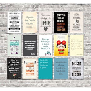 Kit 15 Placas 20X30 Decorativas No Mdf Adesivada Modelo 5