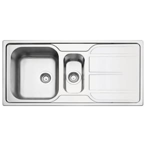 Cuba de Sobrepor Tramontina Marea 1 Cuba e Auxiliar em Aço Inox Acetinado 100 x 50 cm