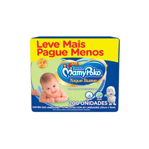 Lenço Umedecido MamyPoko Toque Suave - 200 Unidades é boa?