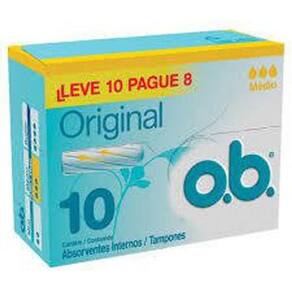 Absorvente Interno O.B. - Médio - 10 Unidades