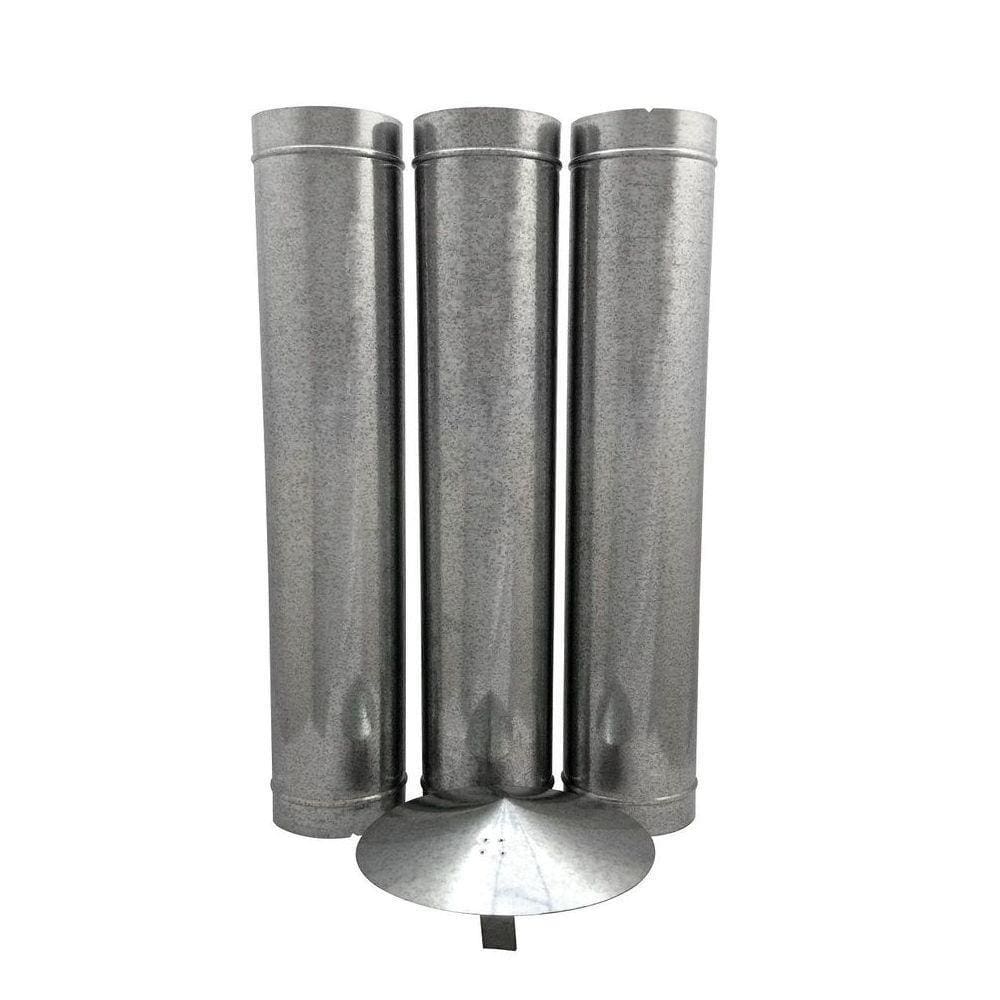 1,80 M Duto Galvanizado 150 Mm De Diâmetro Com Chapéu Chinês