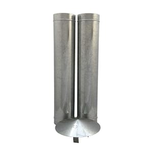 1,20 M Duto Galvanizado 130 Mm De Diâmetro Com Chapéu Chinês