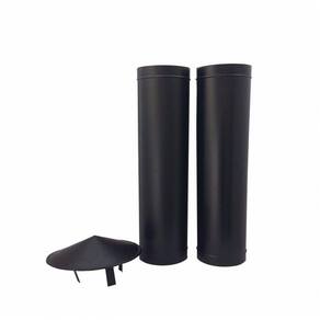 1,20 M De Duto Preto De 180 Mm De Diâmetro Com Chapéu Chinês