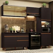 Cozinha Completa Madesa Reims XA250003 com Armário e Balcão - Preto