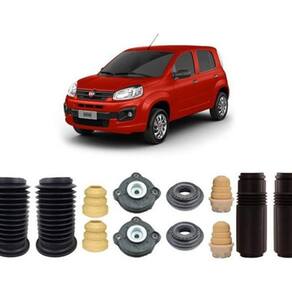 4 Kits Batente Coxim Dianteiro Traseiro Uno 2013 2014 2015