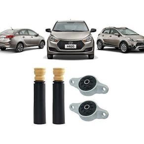 2 Kit Coxim Batente Coifa Traseiro Hb20 2015 2016 2017 2018