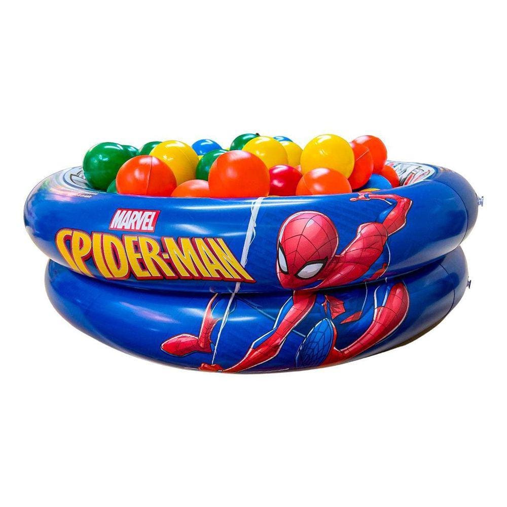 Piscina De Bolinha Homem Aranha Inflável 37L + 50 Bolinhas