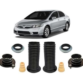 2 Kit Coxim Batente Amortecedor Dianteiro Civic 2007 2008 09
