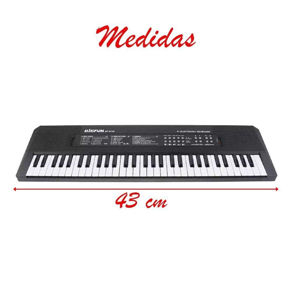 Teclado Eletrônico 61 Teclas Com Microfone Bigfun | Casas Bahia