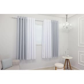 Cortina Duo Oxford 600x180 Duas Cores Sala/quarto Para Varão