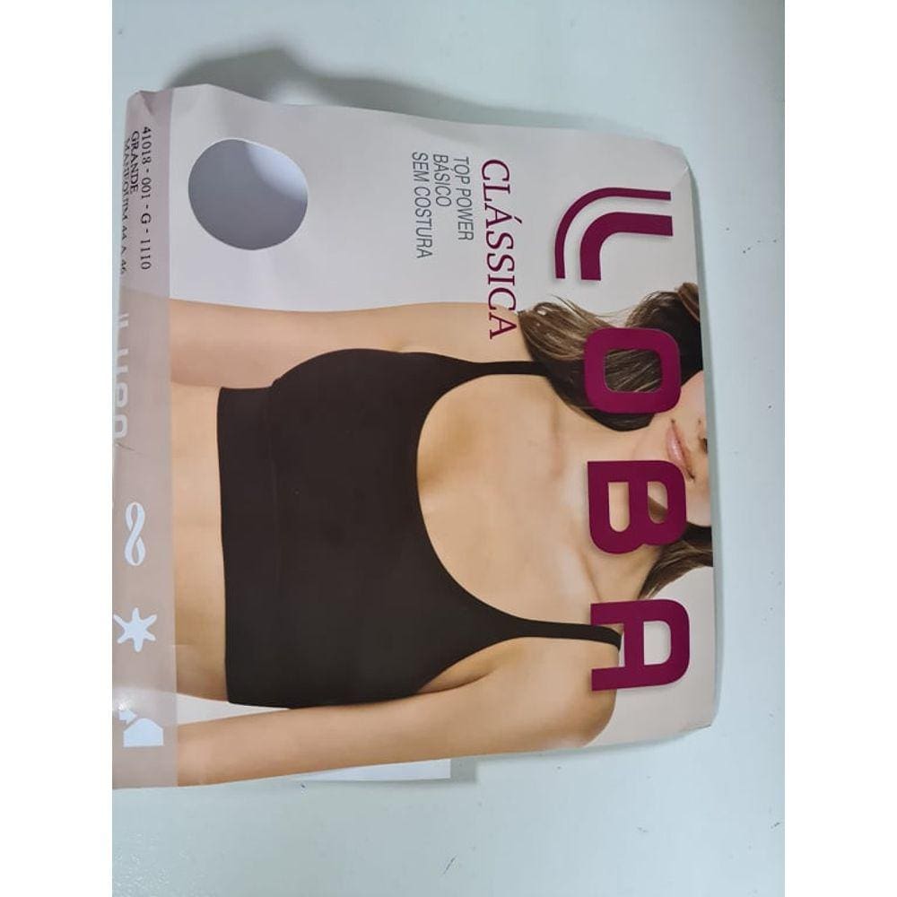 Top Power Básico sem costura Loba Clássica Lupo 41018.