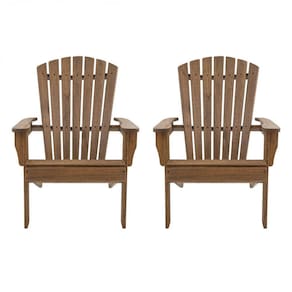 Conjunto 2 Cadeiras Adirondack Madeira Eucalipto Natural